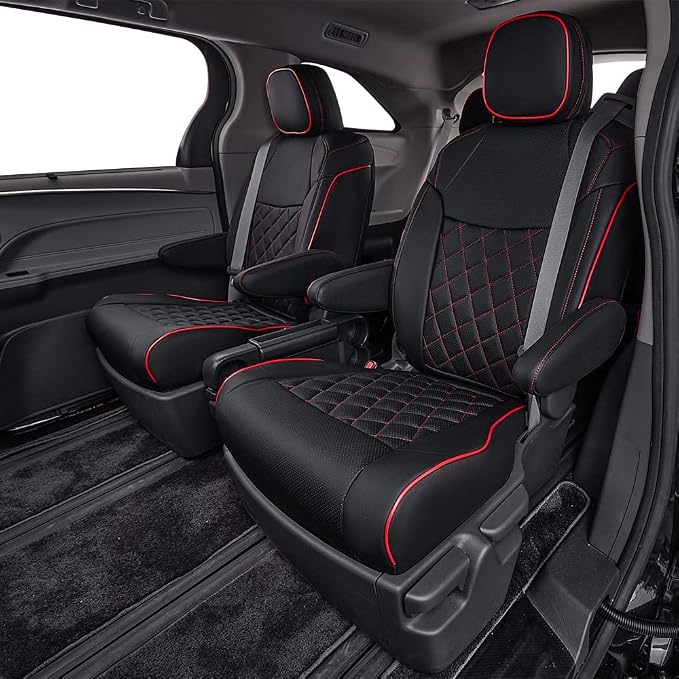 EKR Sienna Seat Covers for 2021-2025 Toyota Sienna XLE, 7 Seats, 2nd Row - Image 5