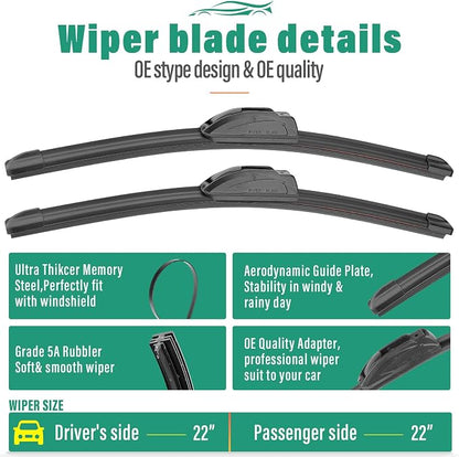 22" 22" 16" Windshield Wiper Blades Replacement - Image 3