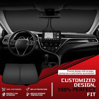 Windshield Sun Shade for 2020-2025 Ford Explorer SUV Foldable Sun Sunshade for - Image 2