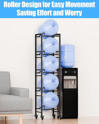 5 Gallon Water Jug Holder, Movable 5 Tier Heavy Duty Water Rack - Image 7