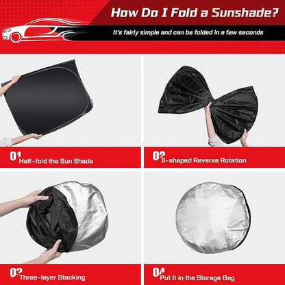 ARISMOTOR Windshield Sun Shade for Mazda CX-90 CX90 PHEV 2024-2025 2026 - Image 4