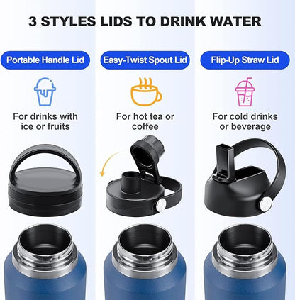 SENDESTAR 40oz Stainless Steel Water Bottle, Double Wall Vacuum Insulated Bottle - Image 5