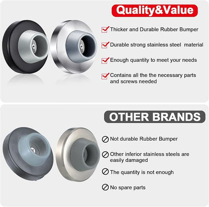Blulu Concave Wall Door Stopper Door Bumper Stainless Steel Wall Protector - Image 7
