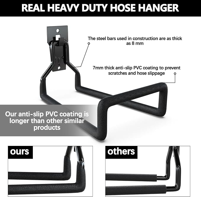 3-H Solid Steel Garden Hose Holder - Image 4