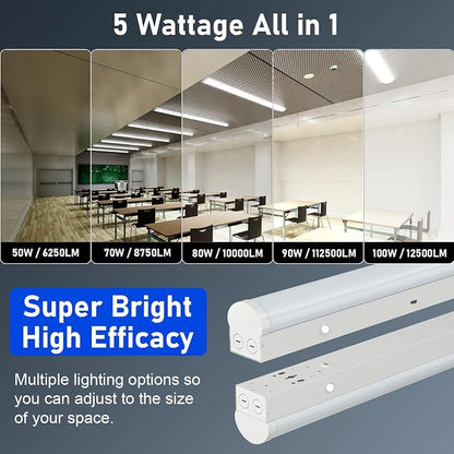 8FT LED Linear Strip Light, Super Bright 8 Foot LED Shop Lights 100W 90W 80W - Image 3