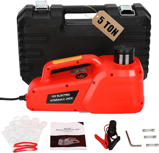 Electric Car Jack 5 Ton 12V Hydraulic Jack Portable Car Lift Floor Jack Stand by Trihelper