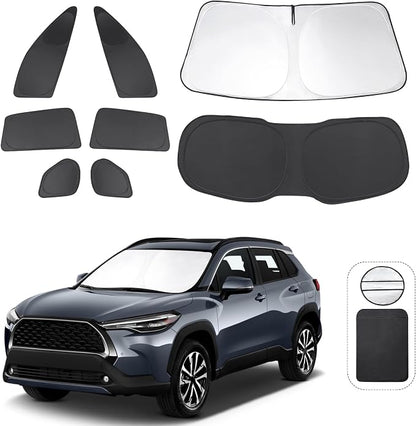 TINGLU Window Shades for Toyota Corolla Cross 2022-2024 2025 Accessories Car by TINGLU
