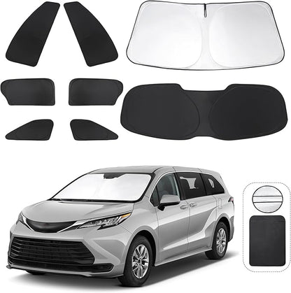TINGLU Window Shades for Toyota Sienna 2021-2025 Accessorie Car Side Full by TINGLU
