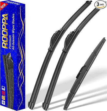 3 wipers Replacement for 2012-2016 Honda CRV CR-V, Windshield Wiper Blades by ROOPPA