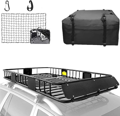 XCAR 64"x 39"x 4" Universal Roof Rack Basket Black by Xcar