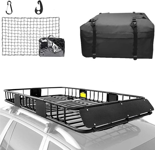 XCAR 64"x 39"x 4" Universal Roof Rack Basket Black by Xcar