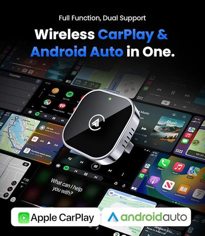 Teeran 2 in 1 Wireless CarPlay and Android Auto Adapter, Easy Setup Plug and - Image 2