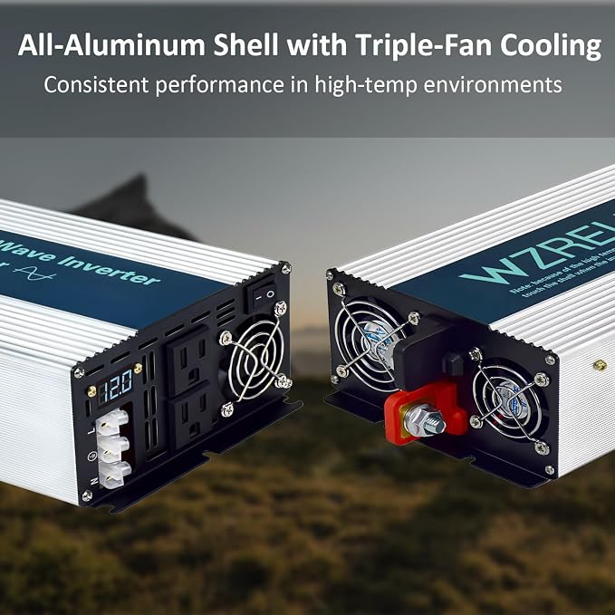 WZRELB 3500W Pure Sine Wave Inverter, Car Power Inverter 36V DC to 110V 120V AC - Image 6