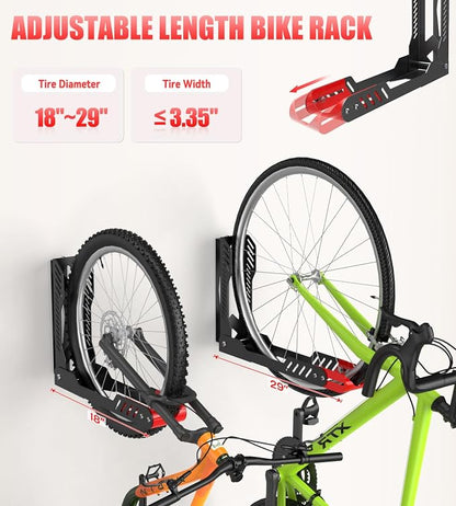 Bike Wall Mount 2 Pack Swivel Bike Rack - Image 4