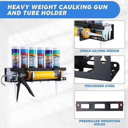 Hicarer 2 Packs Caulking Tube and Gun Holder Caulking Gun Storage Rack - Image 4