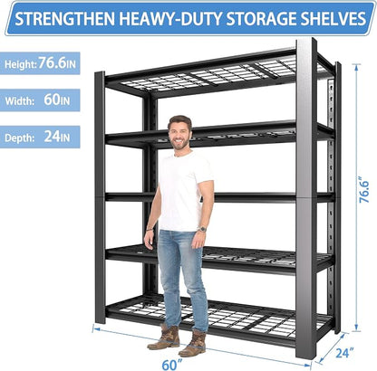 5-Tier Heavy Duty Garage Shelving Unit - Image 3