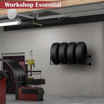 Vrisa Tire Rack Wall Mount Heavy Duty Adjustable Multi Tire Storage Rack - Image 7