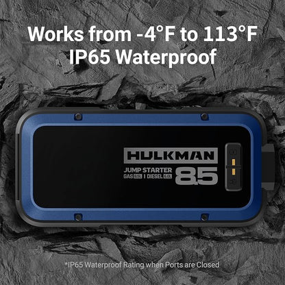 Hulkman Alpha85, Cobalt Blue, 2000A 74Wh Smart Jump Starter, 12V Portable Car - Image 6