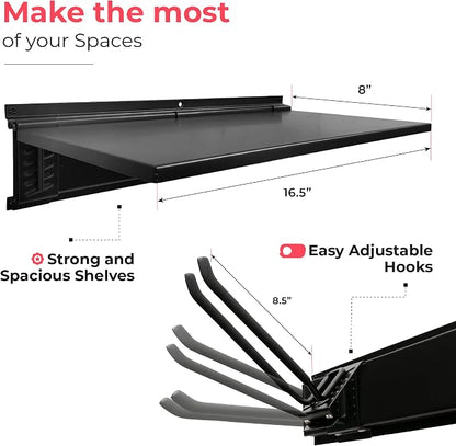 Heavy-Duty Garage Wall Storage System | Wall Mounted Tool Organizer Rack - Image 4