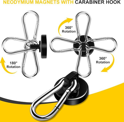 DIYMAG Black Magnetic Hooks, 70LBS Strong Heavy Duty Neodymium Magnet Magnetics - Image 3