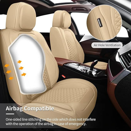 2 Packs Car Seat Covers Leather Car Seat Covers Universal Seat Covers - Image 4