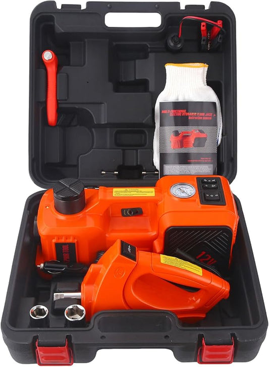 Electric Car Jack Set 5 Ton Hydraulic Jack Car Lift Floor Jack by Trihelper