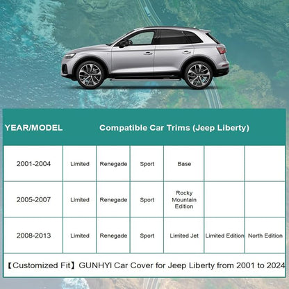 Premium Car Cover Custom Fit Jeep Liberty, 16 Layers Heavy Duty Car Cover - Image 5