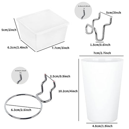 6 Sets Pegboard Bins Cups with Hooks Loops, Pegboard Hooks Assortment, Hooks - Image 5