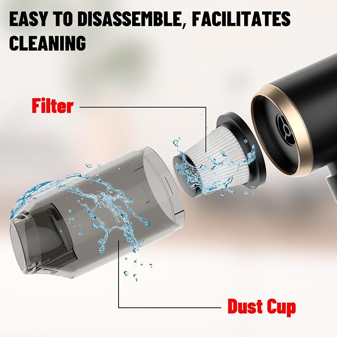 Cozylady Handheld Car Vacuum Portable Cordless, 16000PA High Power 4 in 1 - Image 7
