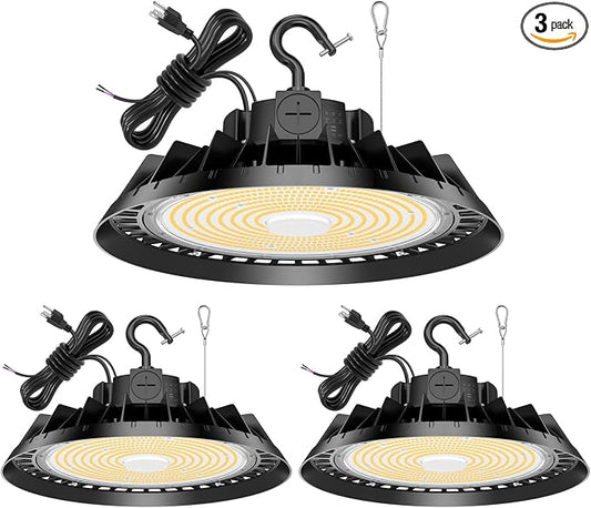3Pack LED High Bay Lights, 240W UFO High Bay LED Shop Lights, 36000LM by BBESTLED