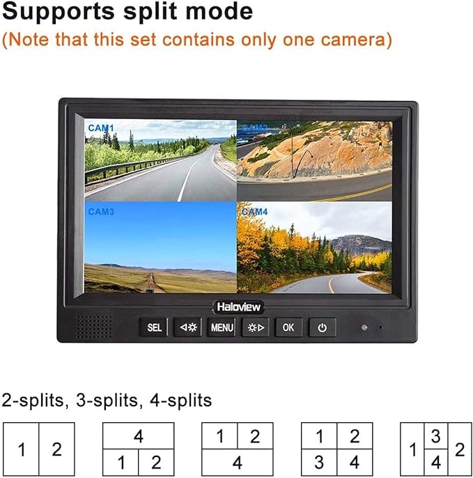 Haloview MC7108 Wireless RV Backup Camera System 7'' Monitor Built in DVR Rear - Image 5