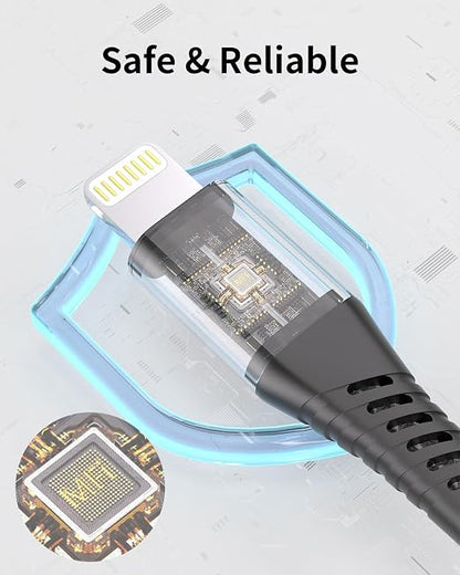Coiled USB C to Lightning Cable, 2 Pack Retractable iPhone Charging Cable - Image 4