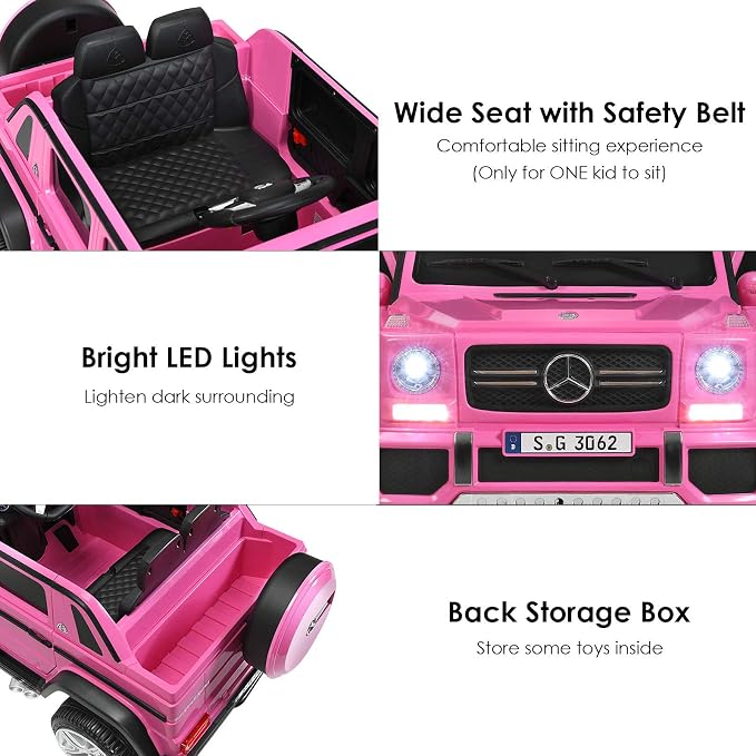 HONEY JOY Ride On Truck, Licensed Mercedes-Benz Maybach G650 Battery Powered - Image 6