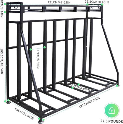 4 Bike Stand Rack with Storage – Bike Rack Floor Stand- Garage Organizer - Image 4