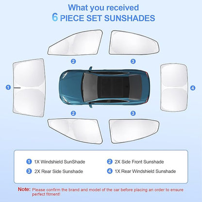 8pcs Car Window Shades for Toyota Camry 2025 Accessories, Windshield Side Rear - Image 7