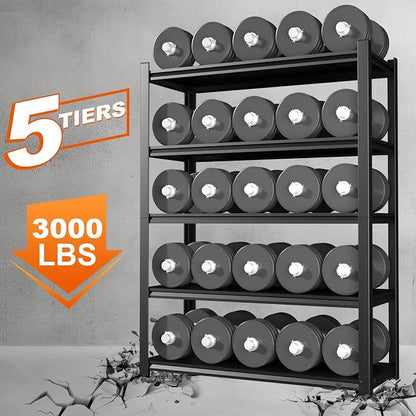 Heavy Duty Shelving, 5-Tier Metal Storage Shelves, Metal Shelves - Image 7
