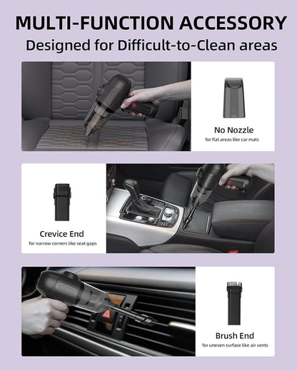 Car Vacuum V6 Pro, Cordless Handheld Vacuum - Image 4