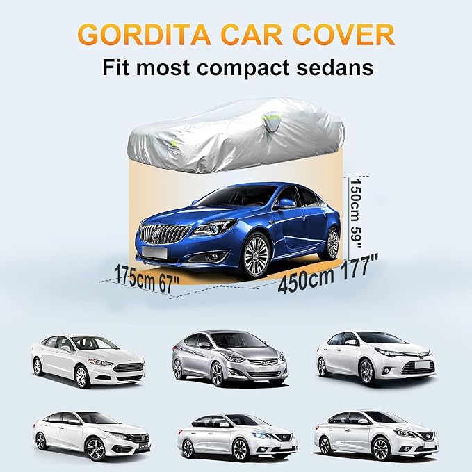Car Cover for Automobiles All Weather Waterproof Universal Fit for Sedan - Image 3