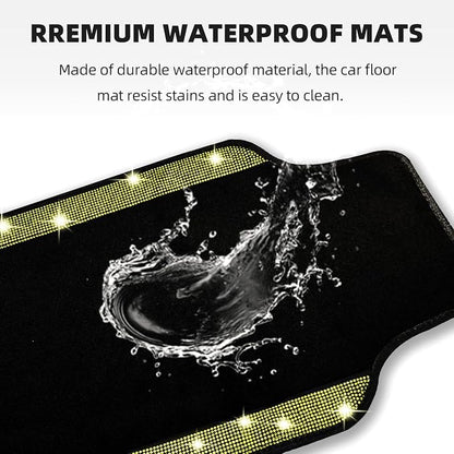 NBTEPEM Bling Car Floor Mats Full Set, Universal Fit Most Cars - Image 3