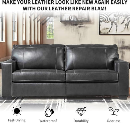 Dark Gray Leather Recoloring Balm, Leather Couch Scratch/Stain Remover - Image 7