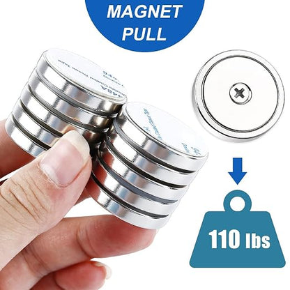 LOVIMAG Neodymium Cup Magnets, 110lb+ Strong, Heavy Duty, Rare Earth, Round Base - Image 4