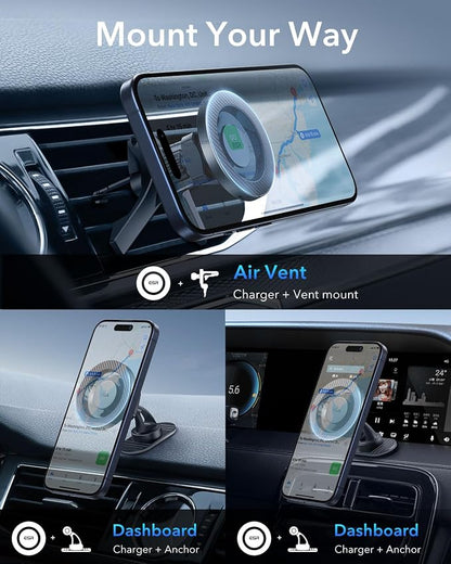ESR for MagSafe Car Mount, Magnetic Car Phone Holder Mount, Air Vent/Dashboard - Image 6