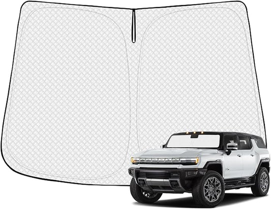 Windshield Sun Shade for 2022-2025 2026 GMC Hummer EV Accessories Thicken by Canvcle