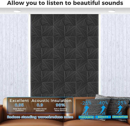 16 Pack Large Fold Soundproof Wall Panels, 1.2lb/ft³ High Density, Thicker - Image 3