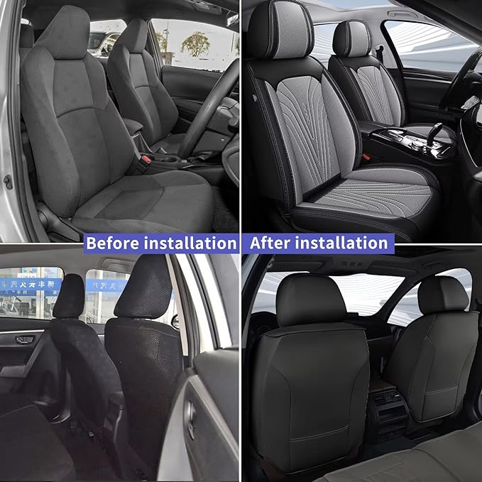Front Seat Covers Fit for Toyota Camry 2012-2025 Faux Leather Automotive Seat - Image 5