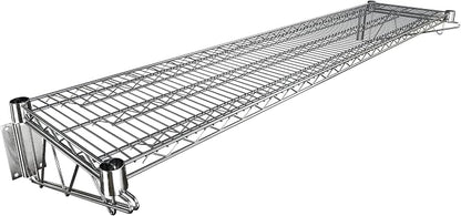 14" x 60" Chrome Wire Wall Mount Shelf by Krollen+Industrial