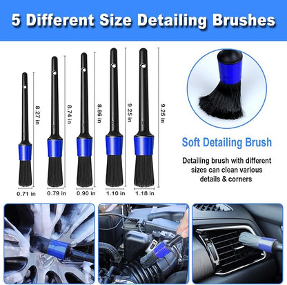 Windshield Cleaner Tool, Car Cleaning Kit Interior Cleaner, Car Detailing - Image 3