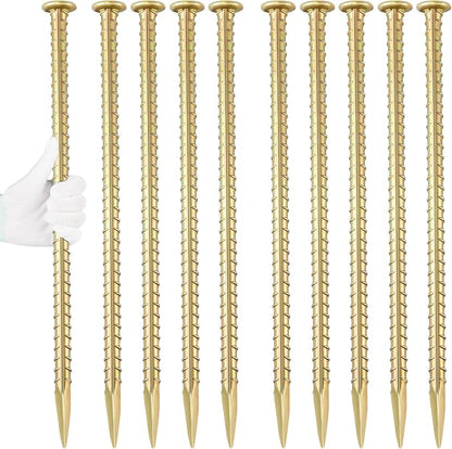 16 Inch Rebar Stakes 1/2 Inch Diameter Galvanized Steel Ground Anchors Heavy by Besitu