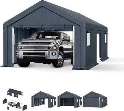 PHI VILLA 13'x24'x9.6' Outdoor Portable Storage Shelter Shed Garage by PHIVILLAThepioneerofcomfortablehouseholdsupplies