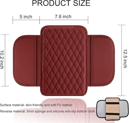 Car Center Console Cover, Upgraded Leather Armrest Seat Box Cover - Image 2